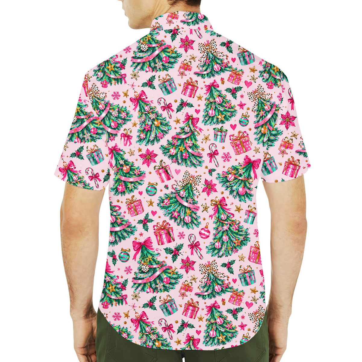 Second lifestyle view of the holiday hawaiian shirt