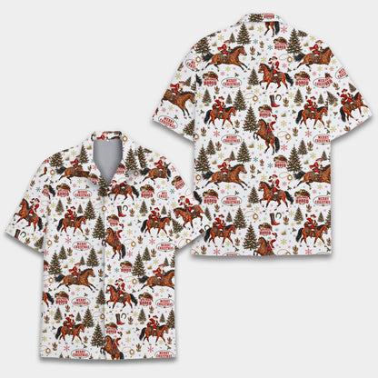 Detailed front view of the festive rodeo print