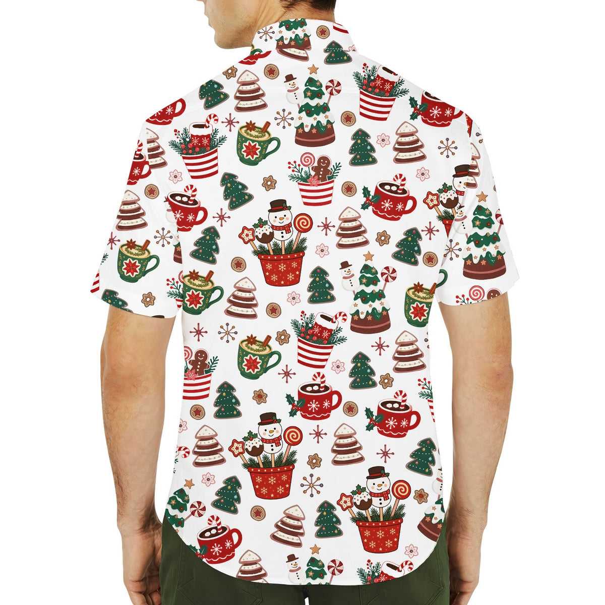 Another lifestyle view showcasing the matching family hawaiian shirts