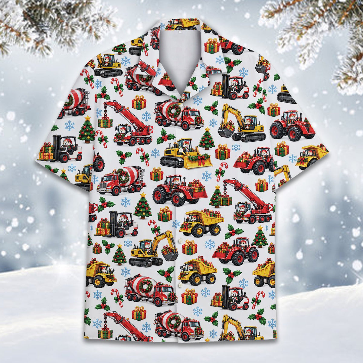 Detailed back view of the white matching family hawaiian shirt