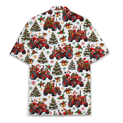 Back view of the white matching holiday shirt