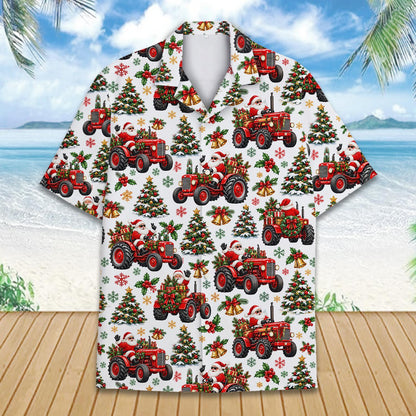 White front view of the matching family christmas shirt