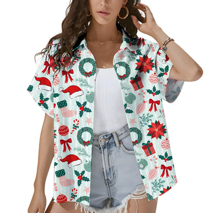Second lifestyle view showing the christmas hawaiian shirt in action
