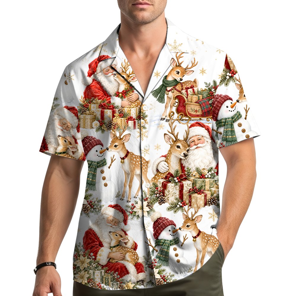 Second lifestyle view of the holiday hawaiian shirt