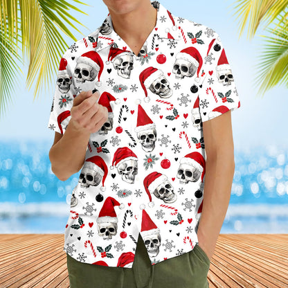 Fourth lifestyle view showing the matching family hawaiian shirts in action