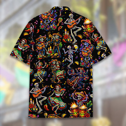 Second back view showing the vibrant all-over cinco de mayo pattern