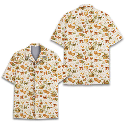 Back view of the country geese hawaiian shirt