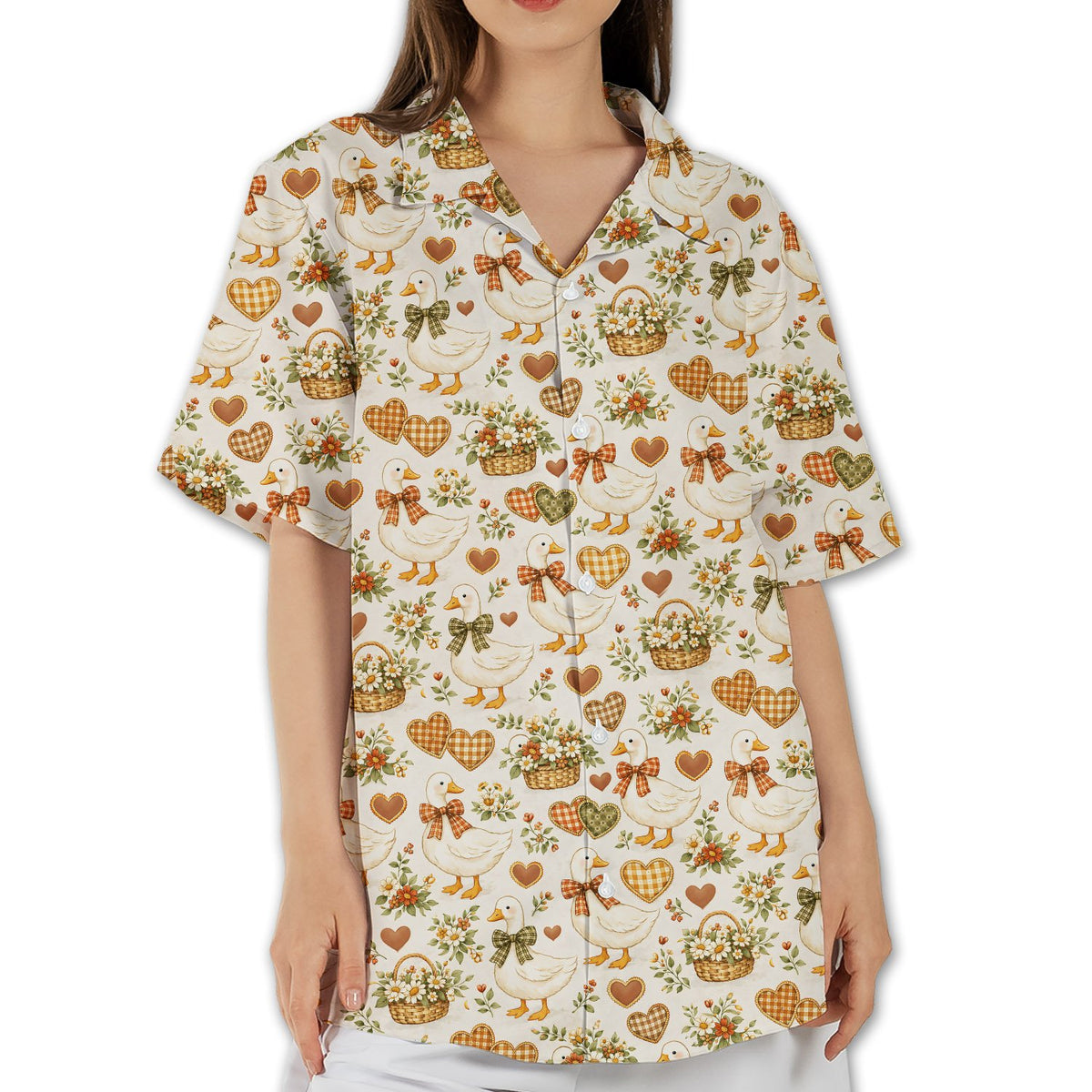Second lifestyle view of individuals wearing the country road hawaiian shirt outdoors