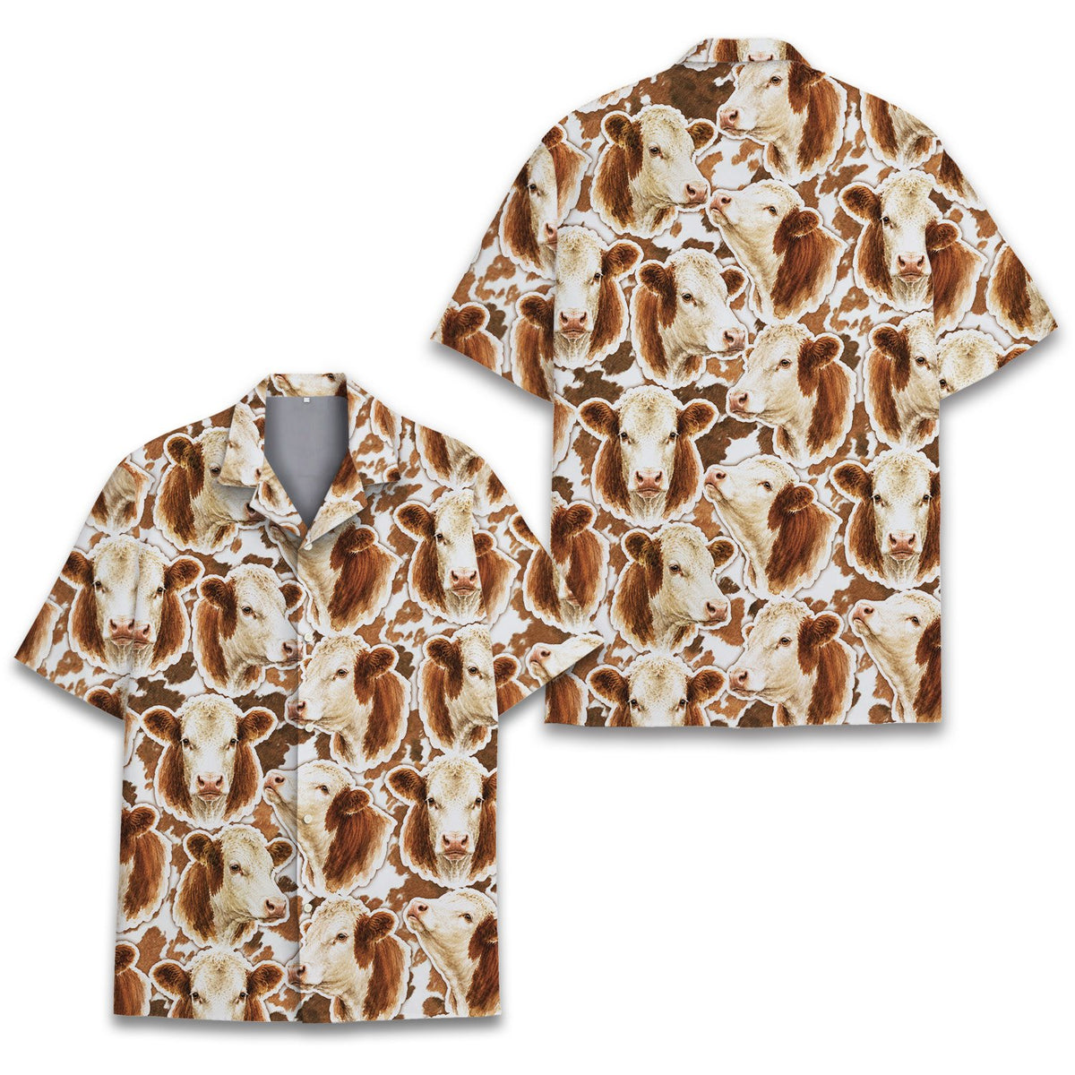 Alternative front view of the matching family hawaiian shirt
