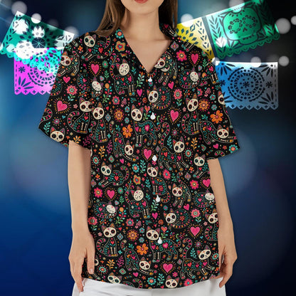 Second lifestyle view of the Day of the Dead shirt