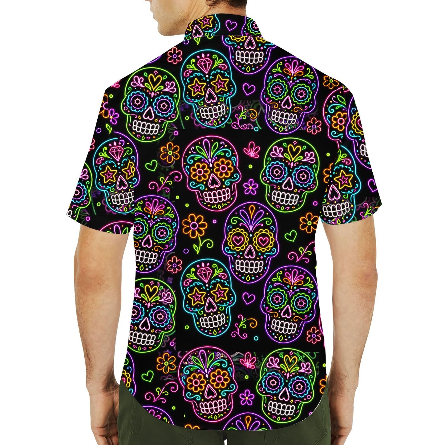 Second lifestyle view showing the vibrant neon colors on a black background