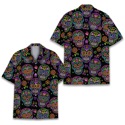 Additional detail view of the matching family hawaiian shirt pattern