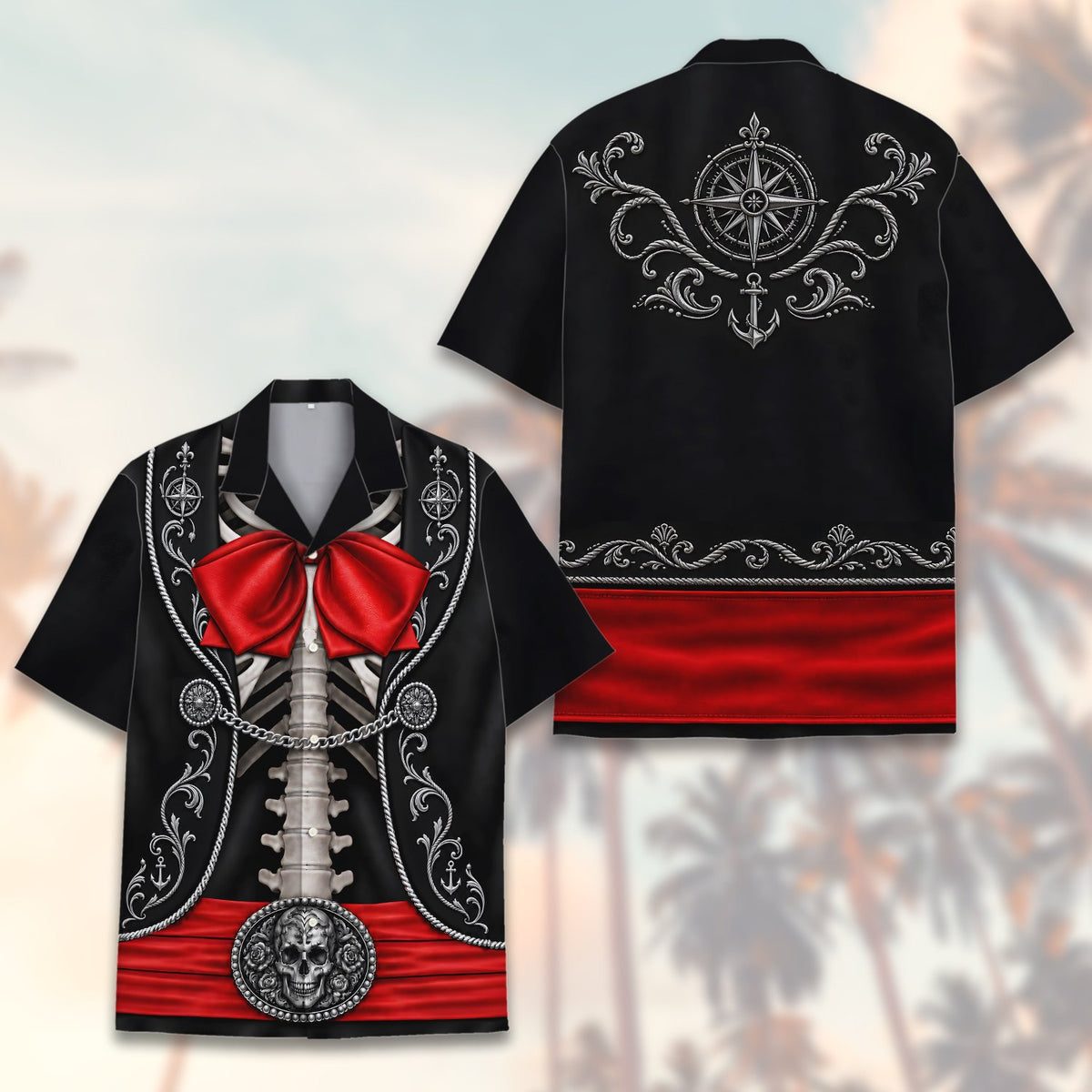 Another detail view of the matching family hawaiian shirt material