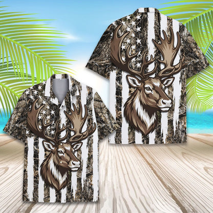 Another front view of the deer hawaiian shirt