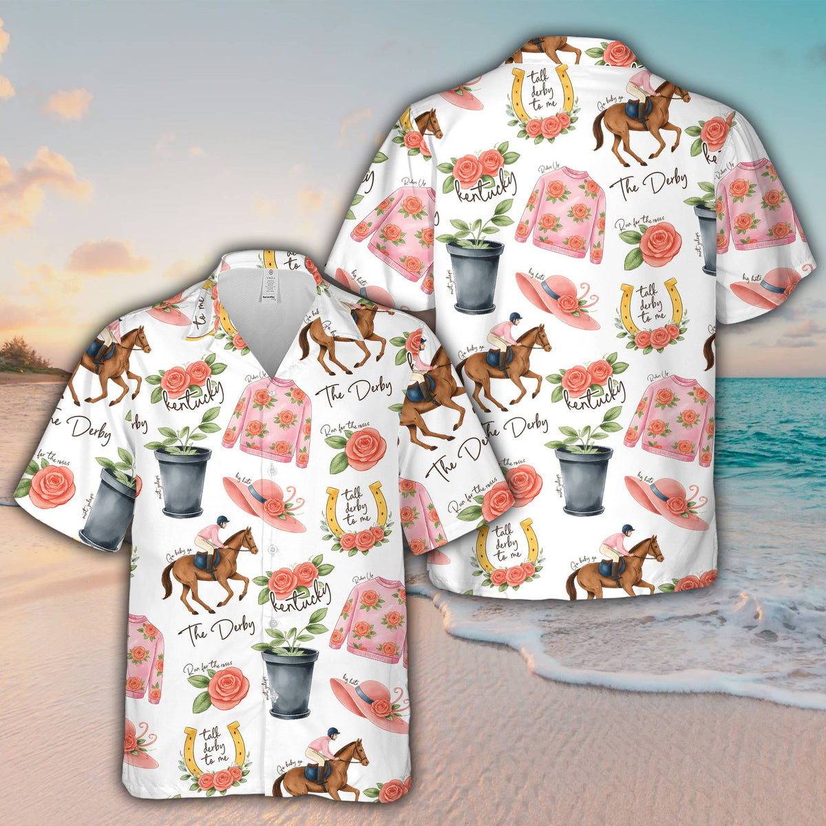 Alternative front view highlighting the playful derby text and hats
