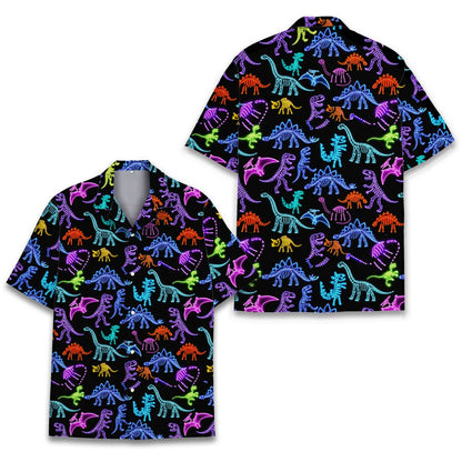 Additional front view of family matching hawaiian shirt
