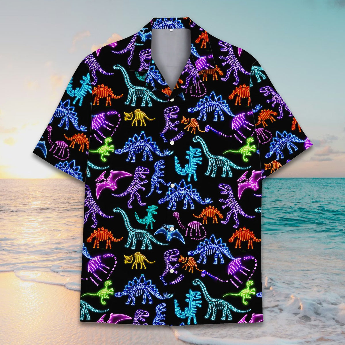 Final front view of matching hawaiian shirts family