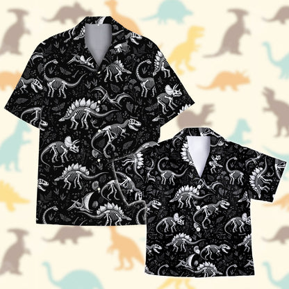 Alternative front view of the matching family hawaiian shirt.