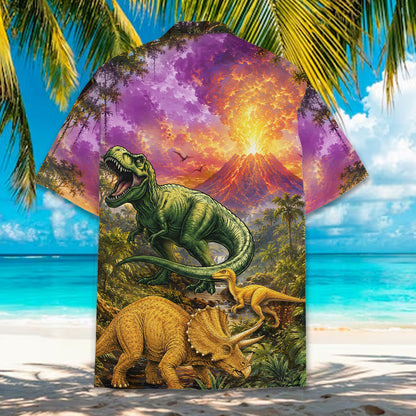 Additional front view of the matching family hawaiian shirt