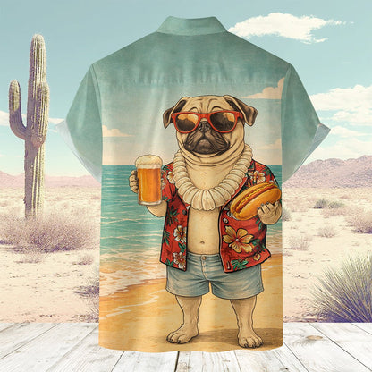 Additional back view of the hawaiian shirt