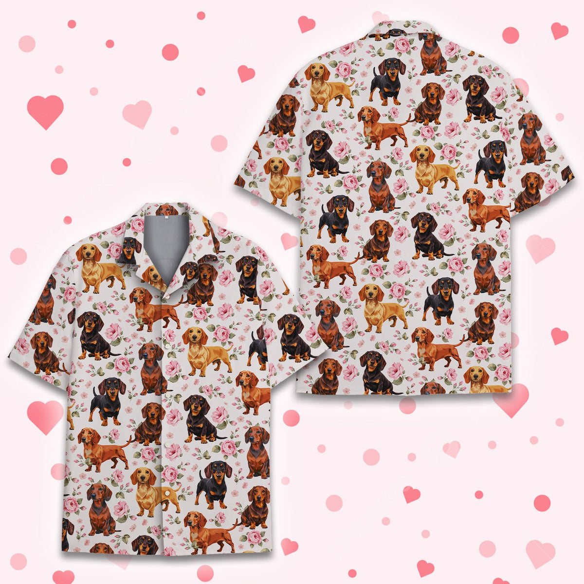 Third back view of the matching family hawaiian shirt
