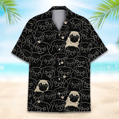 Alternative front view of the matching family hawaiian shirt