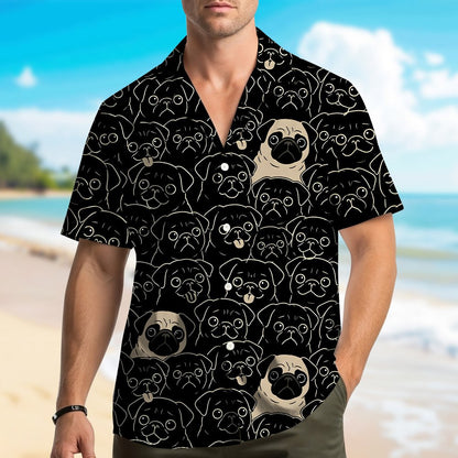Lifestyle image of the matching family hawaiian shirt worn outdoors