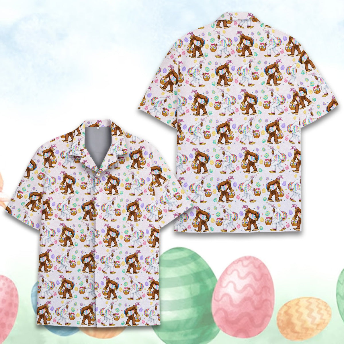 Alternative front view showing the pastel egg and jelly bean details