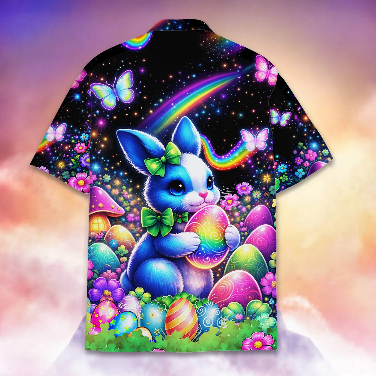 Another front view of the Easter bunny hawaiian shirt