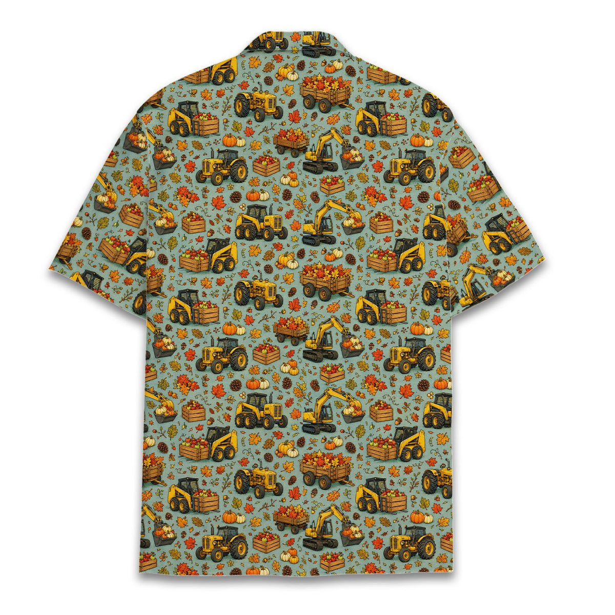 Front view of the lightweight polyester Hawaiian shirt