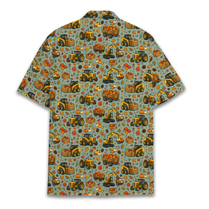 Front view of the lightweight polyester Hawaiian shirt
