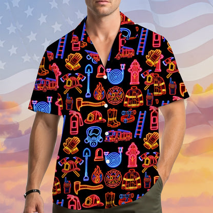 Lifestyle alternate view of the matching family hawaiian shirt