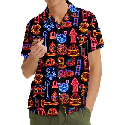 Family matching hawaiian shirt lifestyle shot
