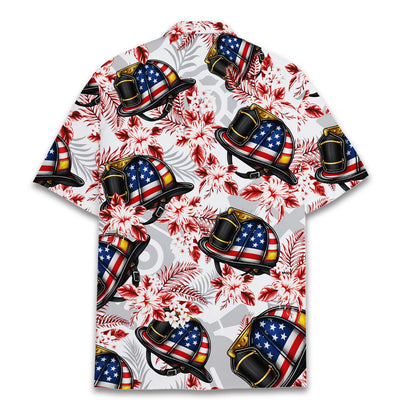 Back view of the matching family hawaiian shirt
