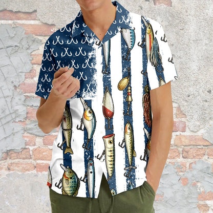 Person enjoying a sunny day in the matching family hawaiian shirts