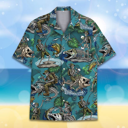 Close up front detail of the matching family hawaiian shirt design
