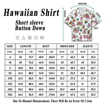 Alternative view of the white and pink flamingo shirt