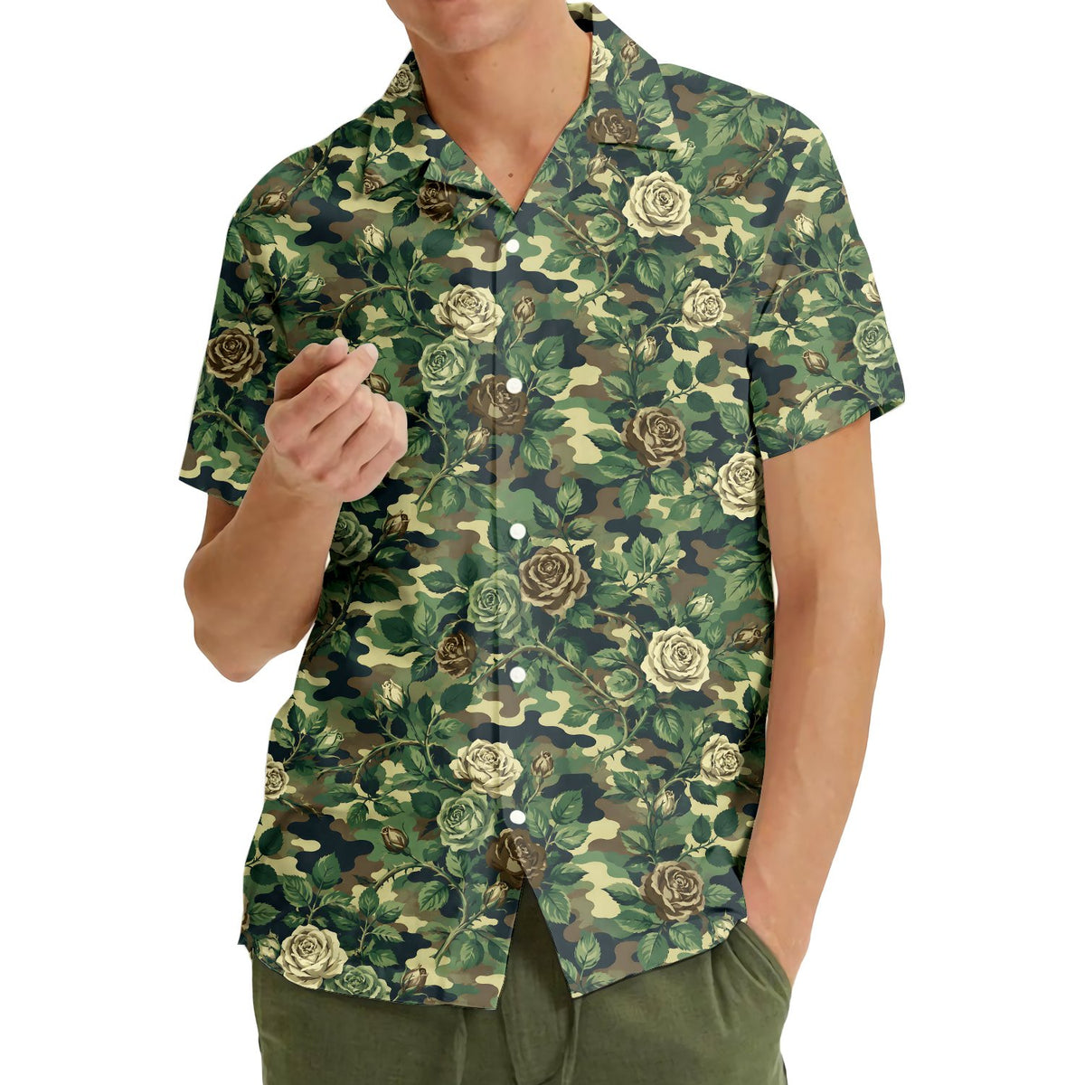 Third lifestyle view showcasing the family matching hawaiian shirts style