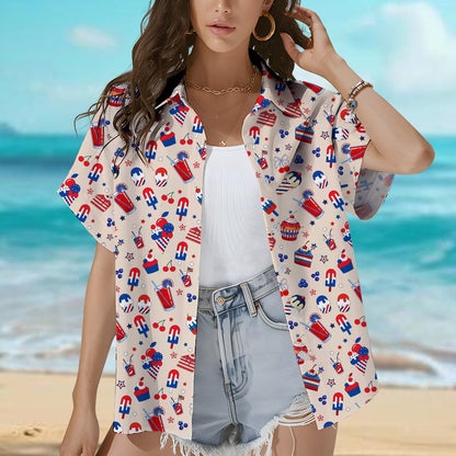 Sixth lifestyle view of the holiday hawaiian shirt