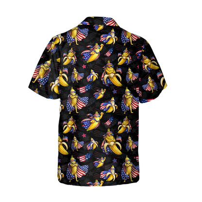 Back view of the fourth of july hawaiian shirt