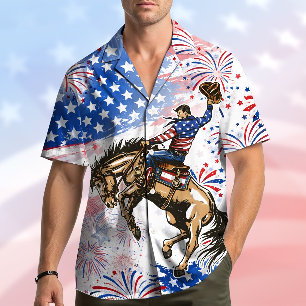 Another lifestyle view showing the matching family hawaiian shirts design