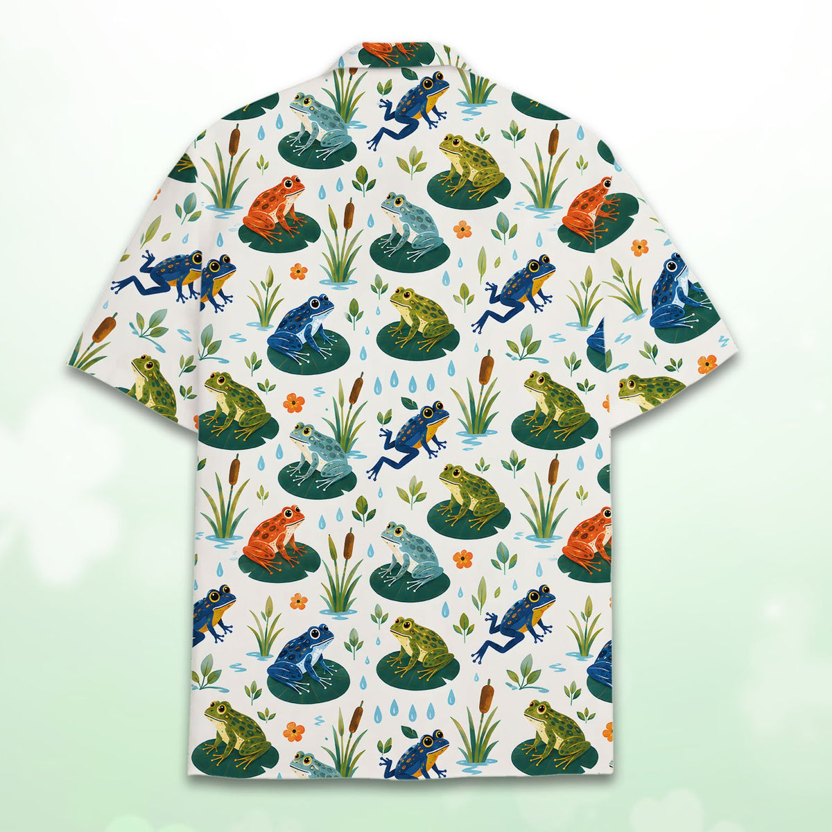 Back detail of the frogs hawaiian shirt