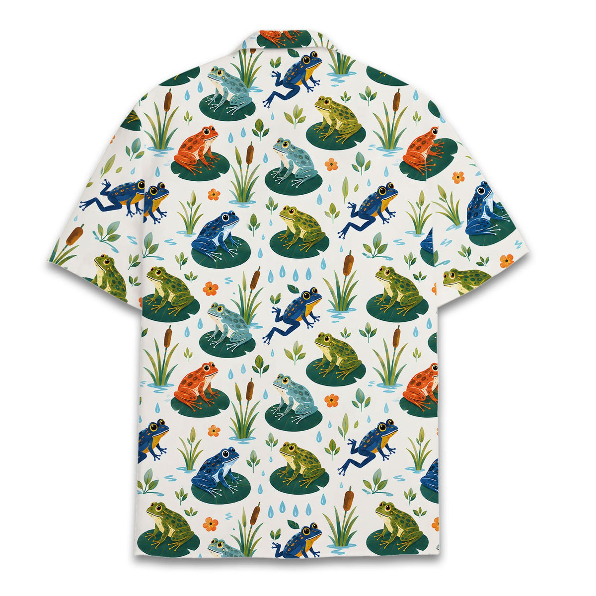 Back view of the matching family hawaiian shirt