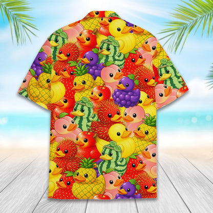Another front view of the fun summer hawaiian shirt
