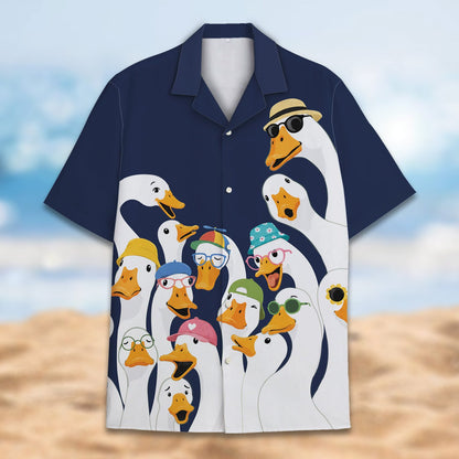 Another front angle of the funny animals hawaiian shirt