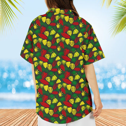 Seventh lifestyle view of the tropical hawaiian shirt perfect for matching family hawaiian shirts