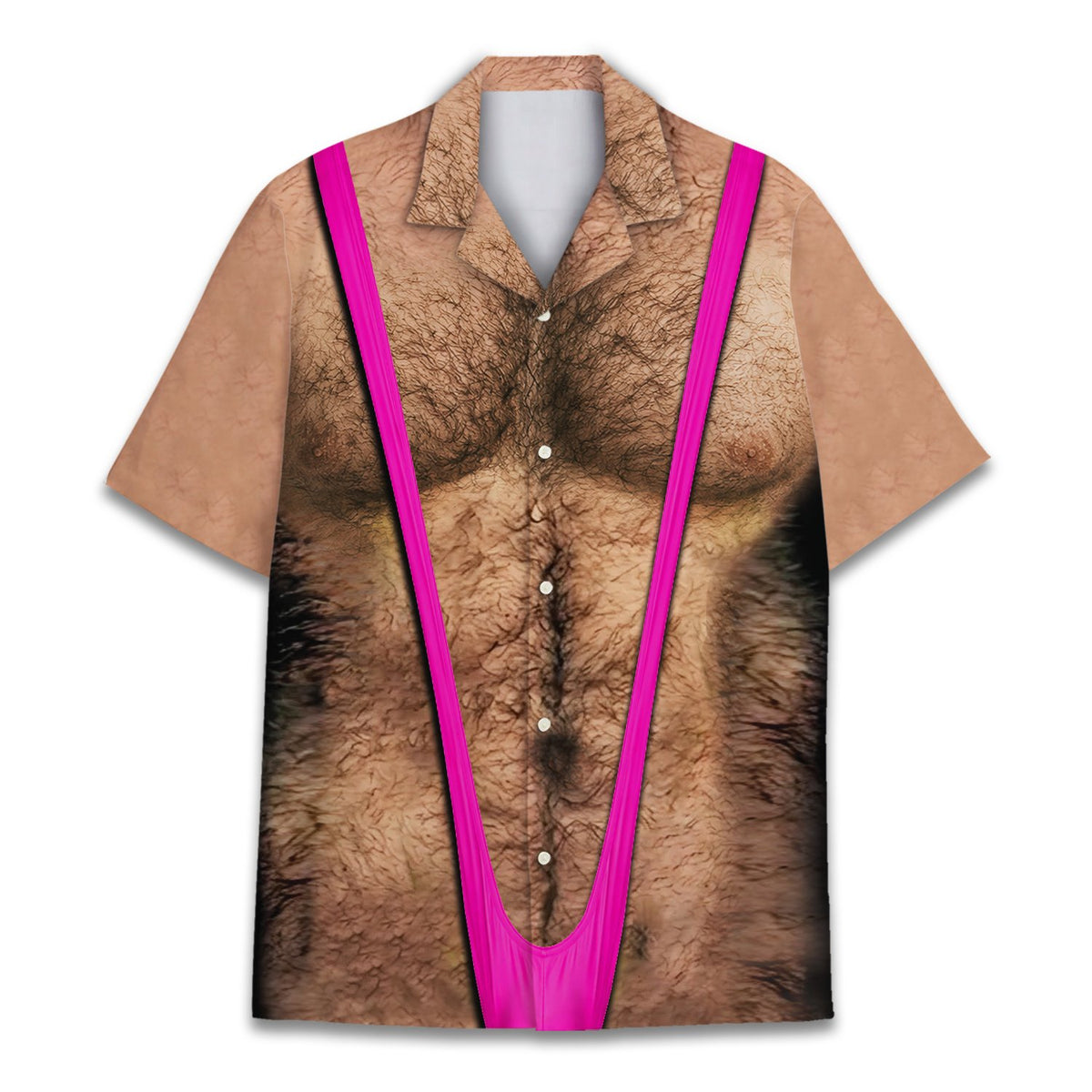 Final front view of the funny summer hawaiian shirt