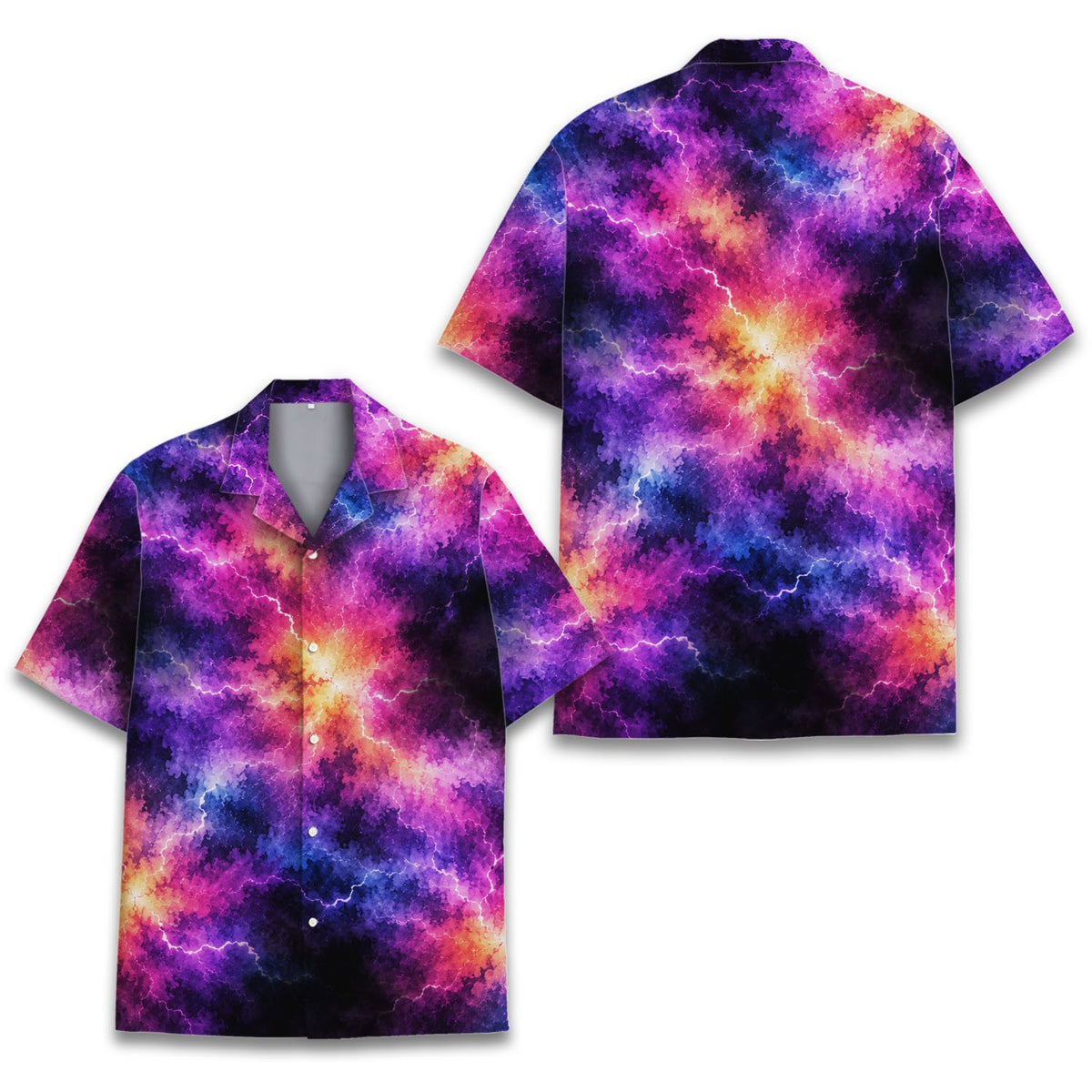 Another front view showing the vivid pinks and blues of the galaxy design