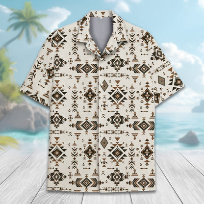 Another front angle of matching family hawaiian shirts