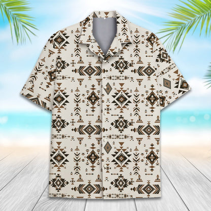 Close up front view of native hawaiian shirt